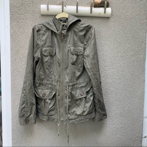 Rubbish Jackets & Blazers - SALE Rubbish Olive Green Jacket w Hoodie Size XL